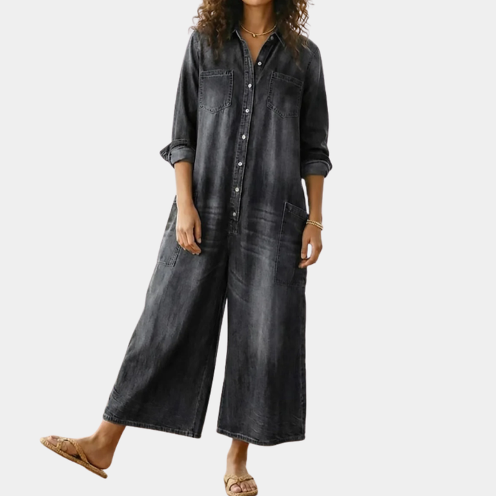 Fleur -  Combinaison en Denim de Coton