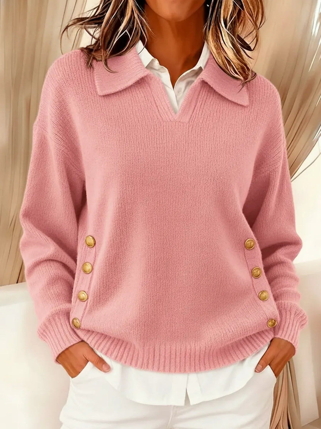 Victoire | Pull à Col Polo et Boutons