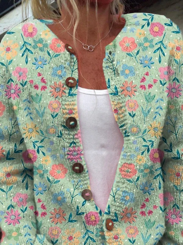 Foxfield | Cardigan floral vintage pour femmes
