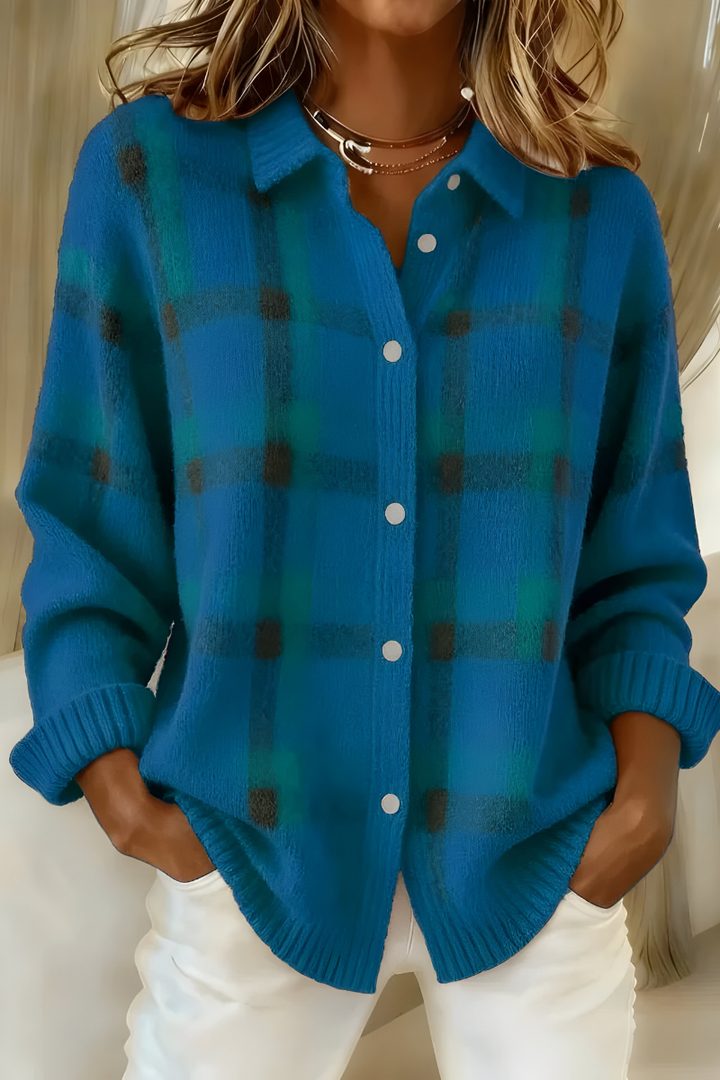 Candice | Cardigan à Carreaux
