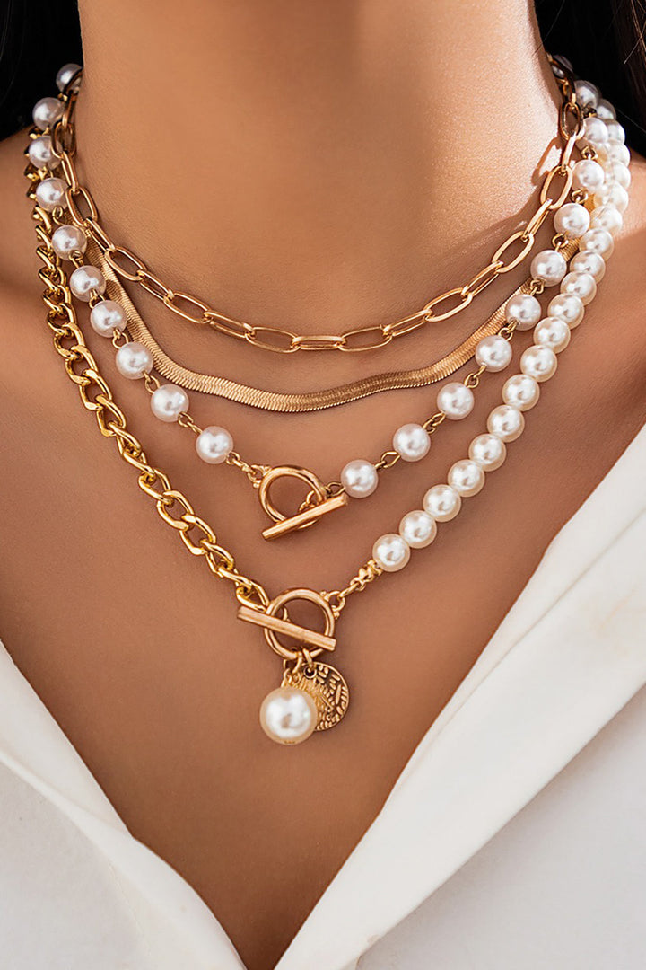 Collier de perles en couches