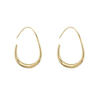 Boucles d'Oreilles Métalliques Ovales