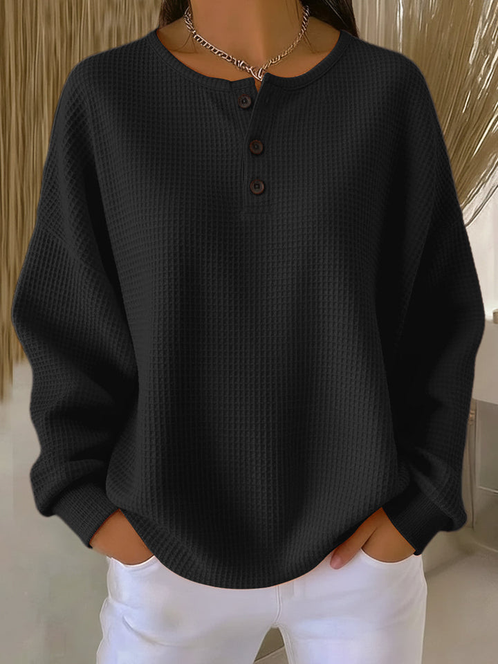 Grâce | Sweat Henley Texturé