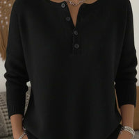 Éléonore | Pull en Maille à Boutons Henley