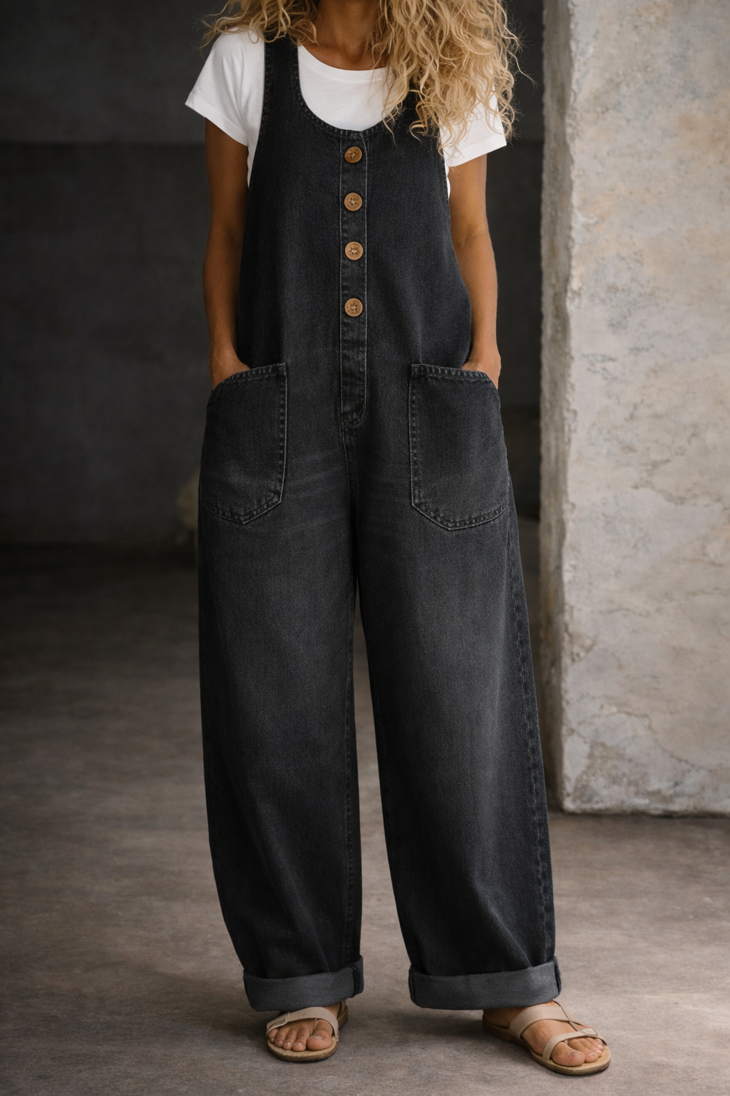Élise - Salopettes en Coton Vintage Lavées
