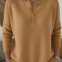 Éléonore | Pull en Maille à Boutons Henley