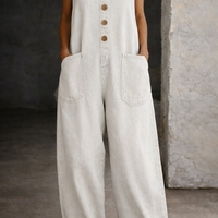 Vivienne - Salopette en Denim Coton Vintage Lavé
