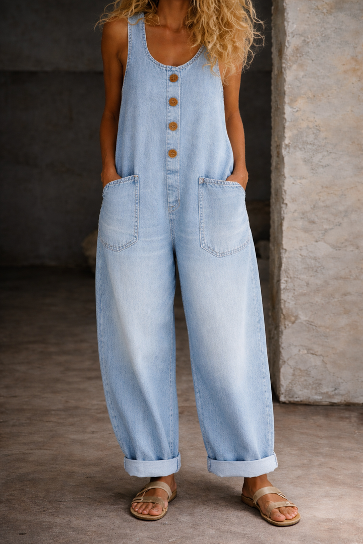 Solange - Combinaison en Coton Vintage Lavé