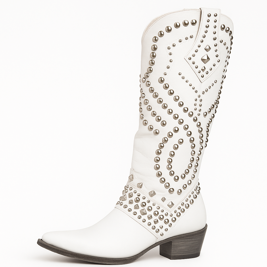 Marjolaine - Bottes western hautes à clous
