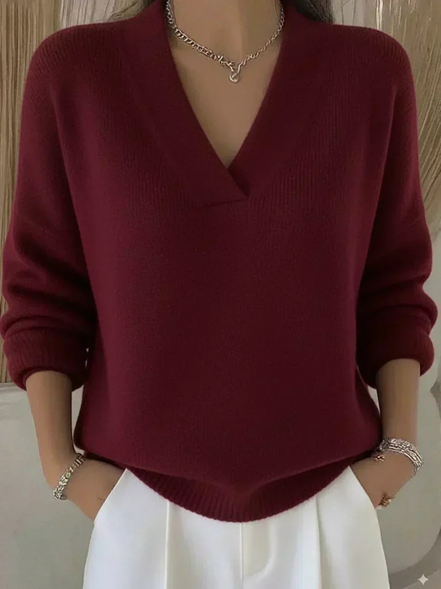 Violette | Pull Doux à Col V