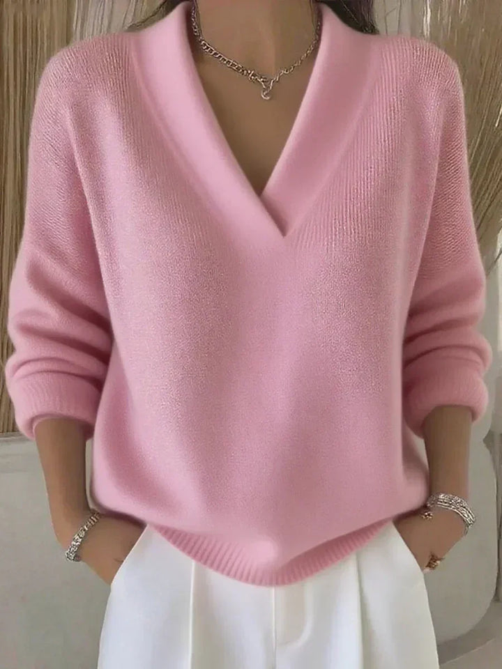 Violette | Pull Doux à Col V