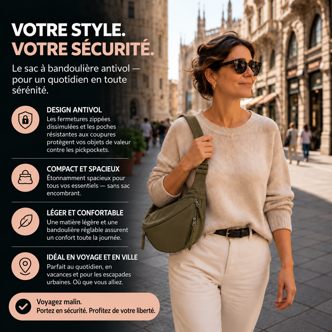 Mathilda | Sac à bandoulière vert olive