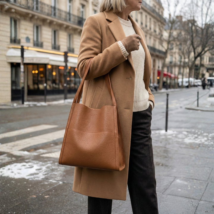 Hélène - Élégant sac à bandoulière en cuir