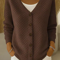 Léonore | Cardigan Matelassé à Boutons