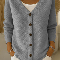 Léonore | Cardigan Matelassé à Boutons