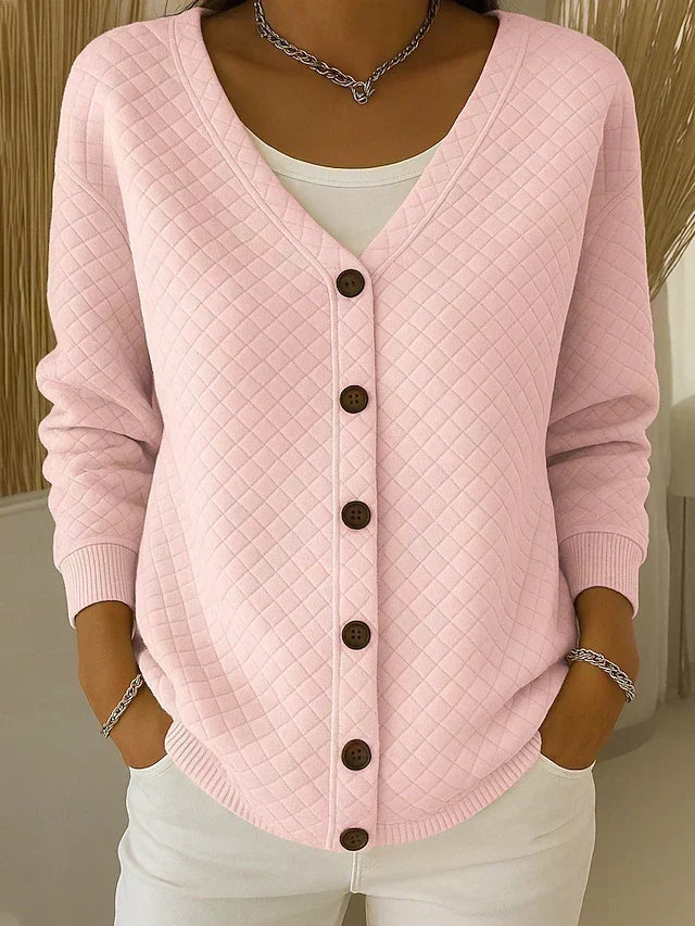 Léonore | Cardigan Matelassé à Boutons