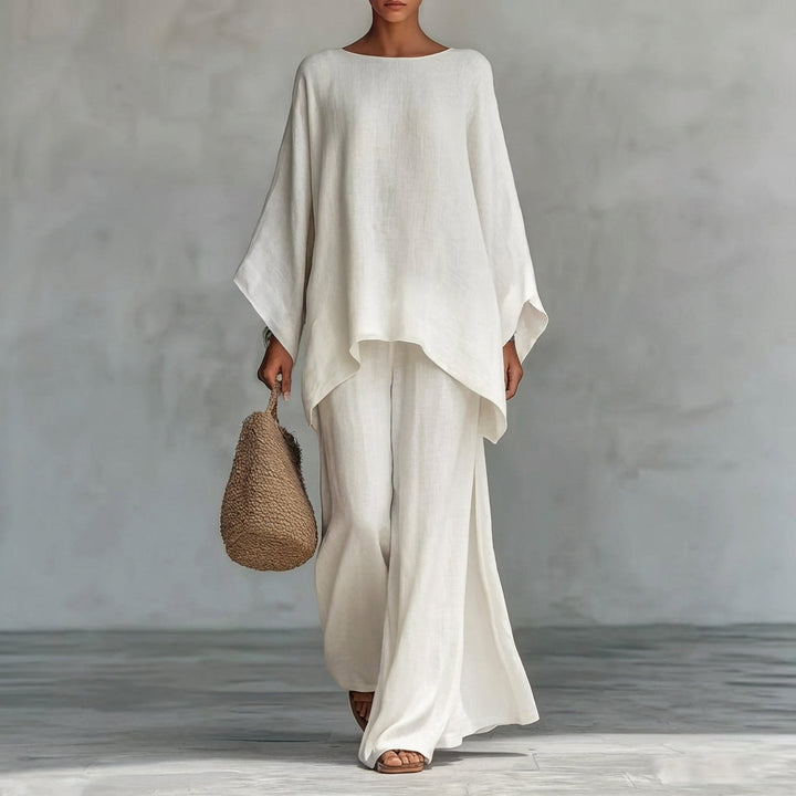 Christine - Ensemble de Deux Pièces avec manches longues et pantalon large