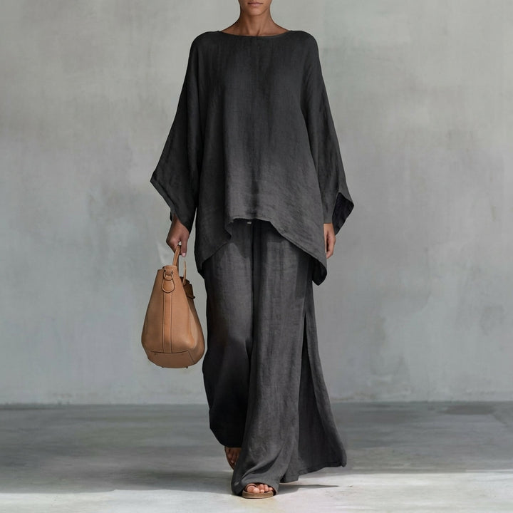 Christine - Ensemble de Deux Pièces avec manches longues et pantalon large