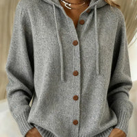 Brigitte | Cardigan à Capuche et Boutons