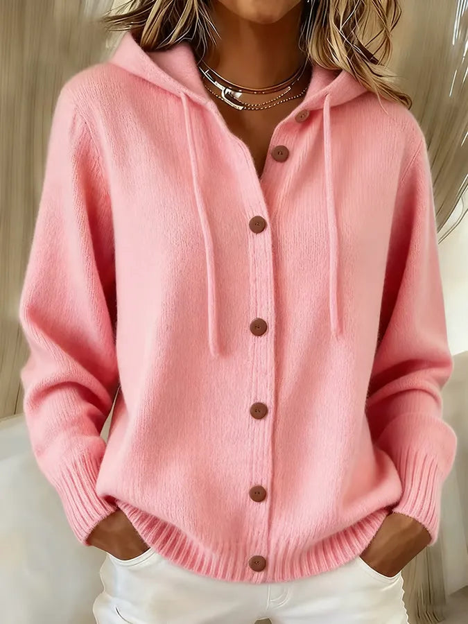 Brigitte | Cardigan à Capuche et Boutons