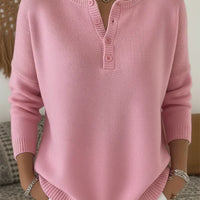 Éléonore | Pull en Maille à Boutons Henley