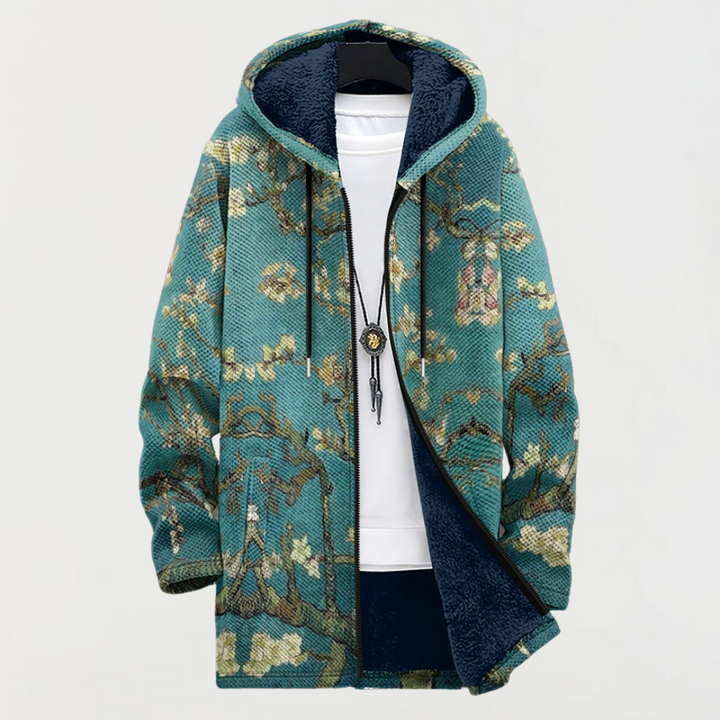 Solène | Manteau à Motif Floral Artistique