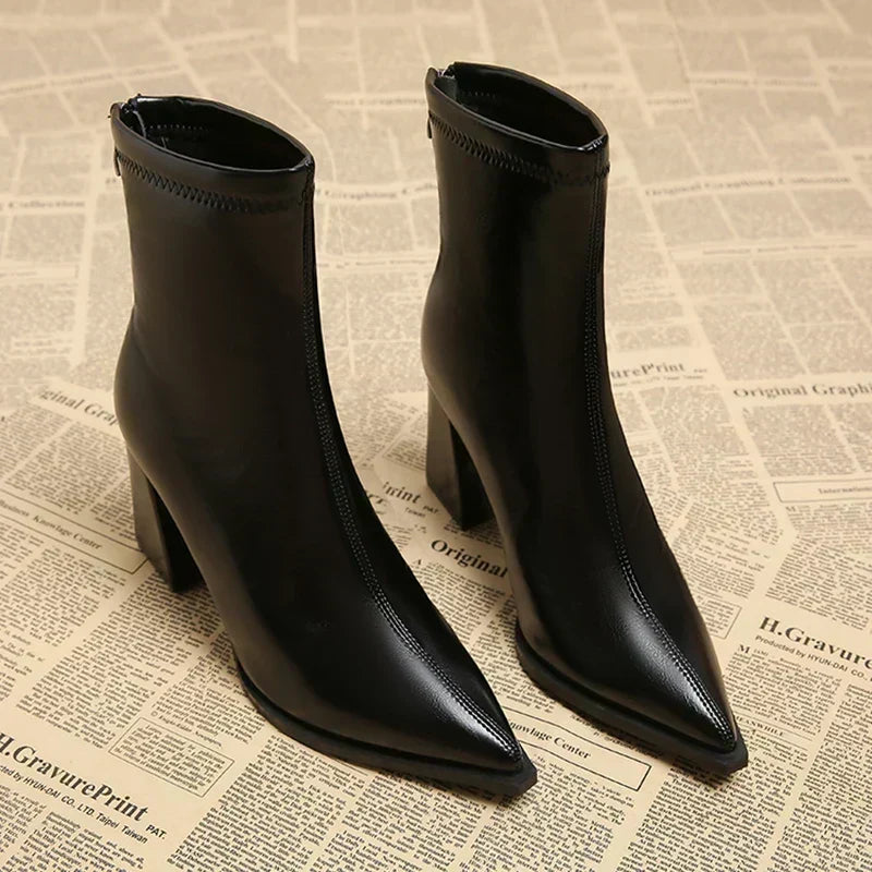 Anaïs - Bottes élégantes à talon épais