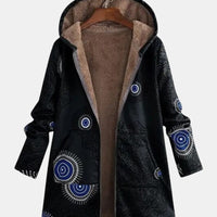 Adèle - Veste sherpa à motif ethnique
