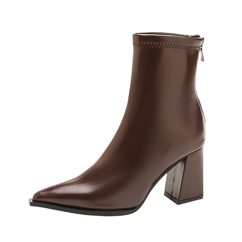 Anaïs - Bottes élégantes à talon épais