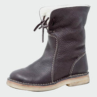 Léontine - Bottines en cuir imperméable à doublure en laine