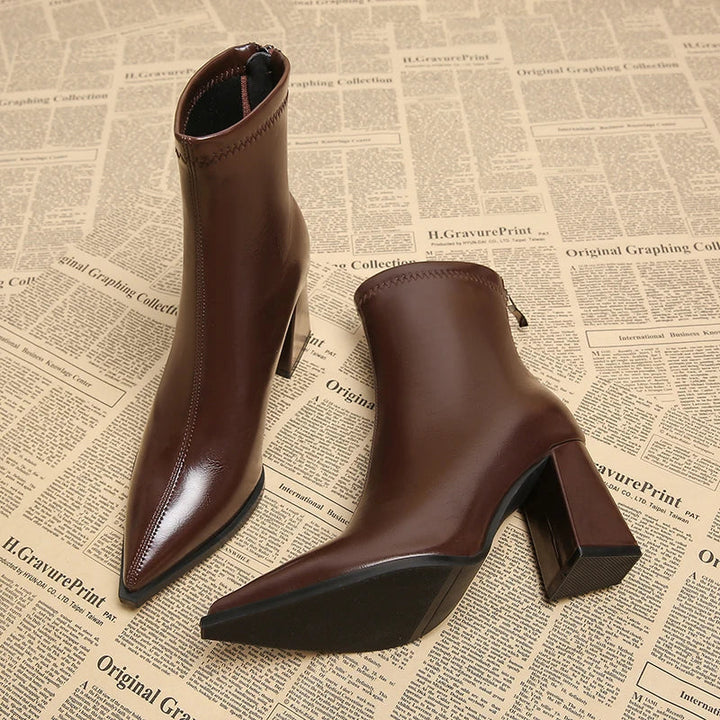 Anaïs - Bottes élégantes à talon épais