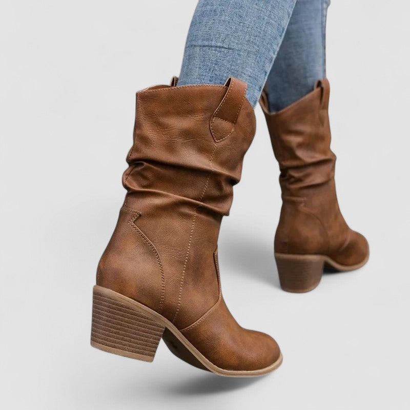 Suzanne - Bottes en cuir orthopédiques