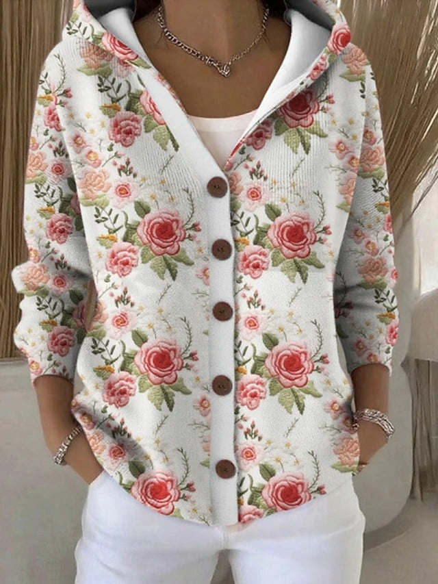 Paule | Cardigan à Motifs et Capuche