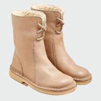 Léontine - Bottines en cuir imperméable à doublure en laine