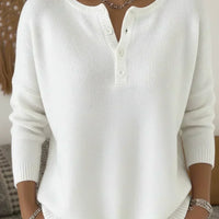 Éléonore | Pull en Maille à Boutons Henley