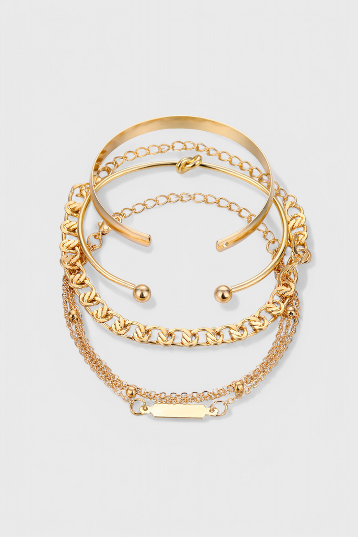 Ensemble de bracelets en métal de 4 pièces
