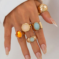 Set d'anneaux ouverts avec strass