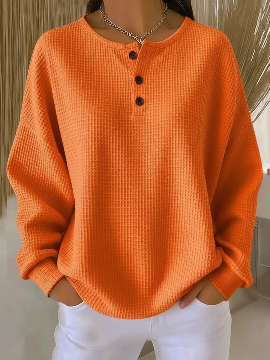 Grâce | Sweat Henley Texturé
