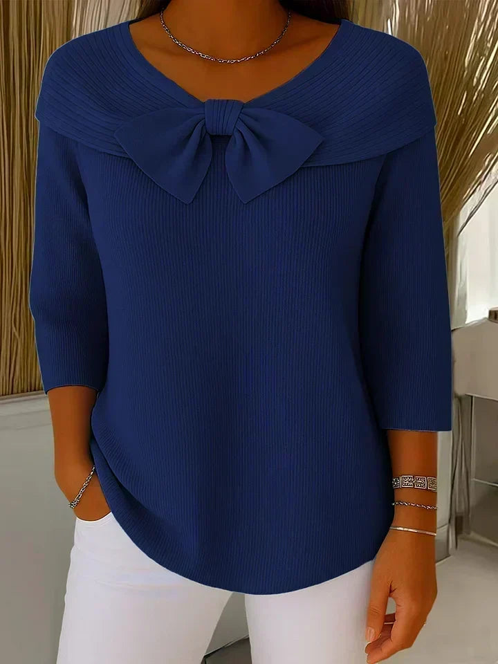 Thérèse | Pull à Nœud et Col Rond