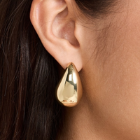 Boucles d'oreilles en métal en forme de goutte