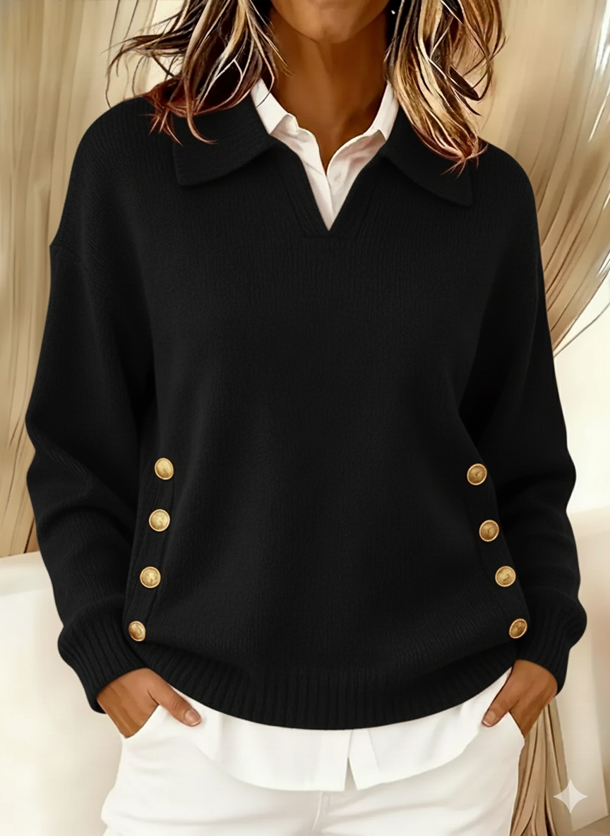 Victoire | Pull à Col Polo et Boutons