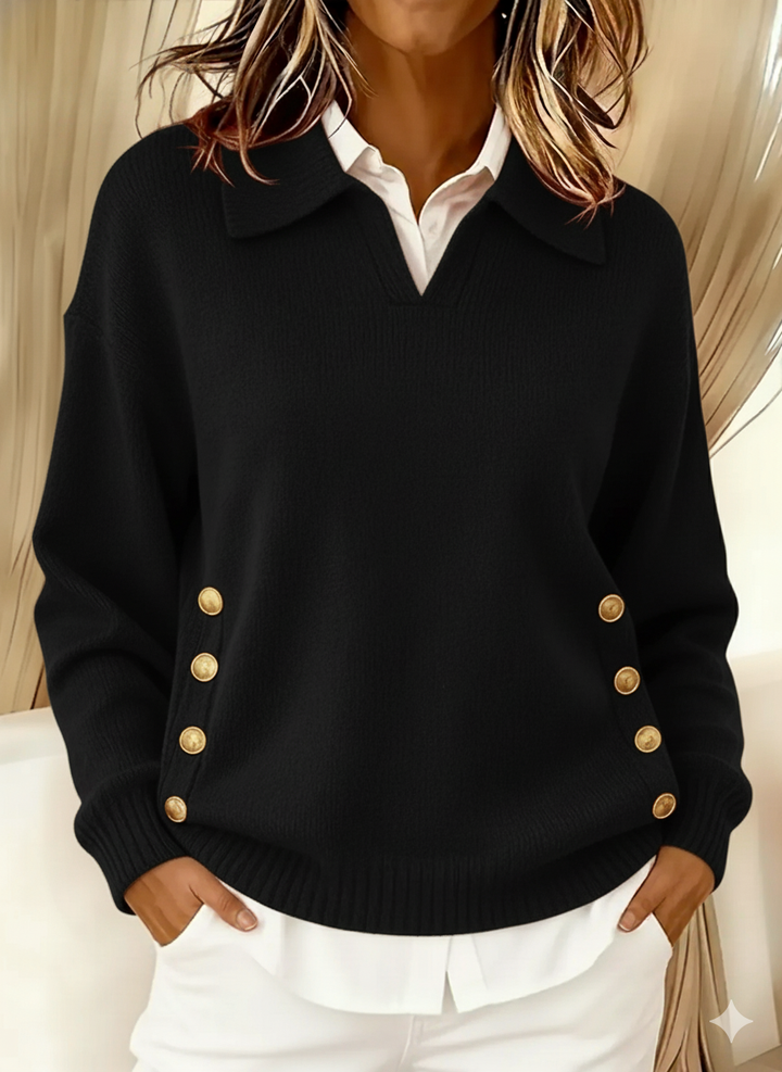 Victoire | Pull à Col Polo et Boutons