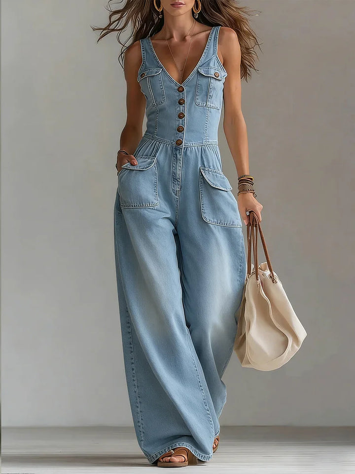 Sylvie - Salopette en Denim Décontractée