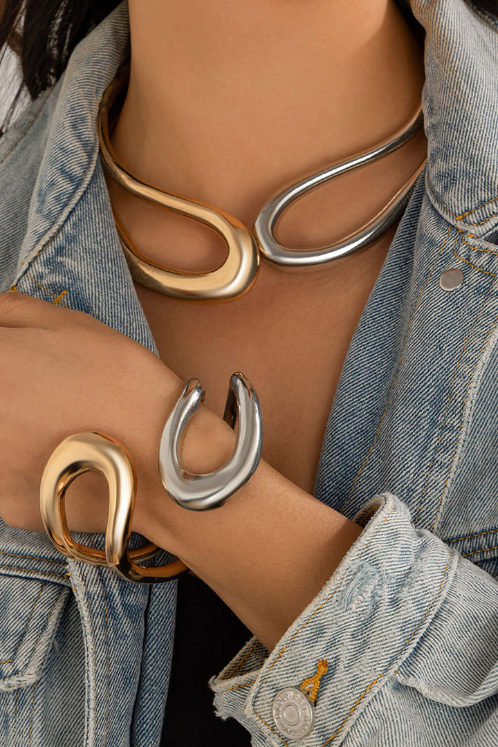 Bracelet Asymétrique Sculpté
