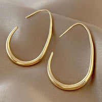 Boucles d'Oreilles Métalliques Ovales