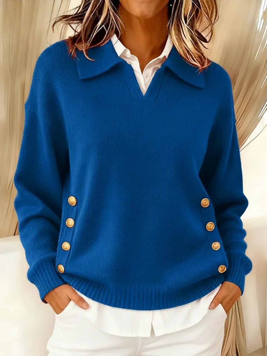 Victoire | Pull à Col Polo et Boutons