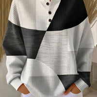 Fenna - Pull patchwork noir et blanc