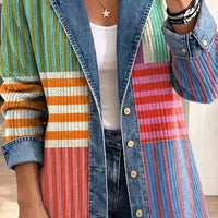 Carolin | Veste rétro à imprimé géométrique artistique