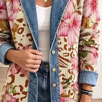 Theresa | Veste rétro à imprimés fleuri et léopard