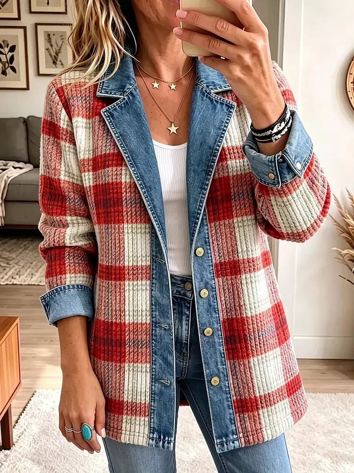 Helene | Veste en jean vintage à patchwork
